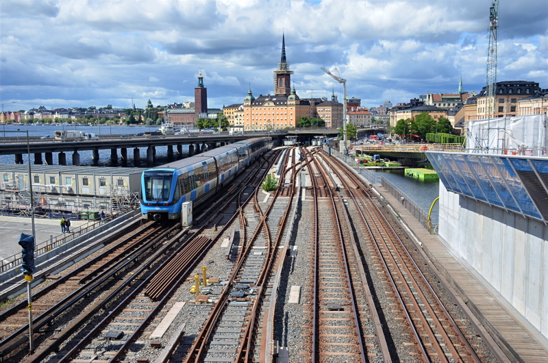 11 - The Stockholm Metro crossing the Centralbron bridge near Gamla Stan